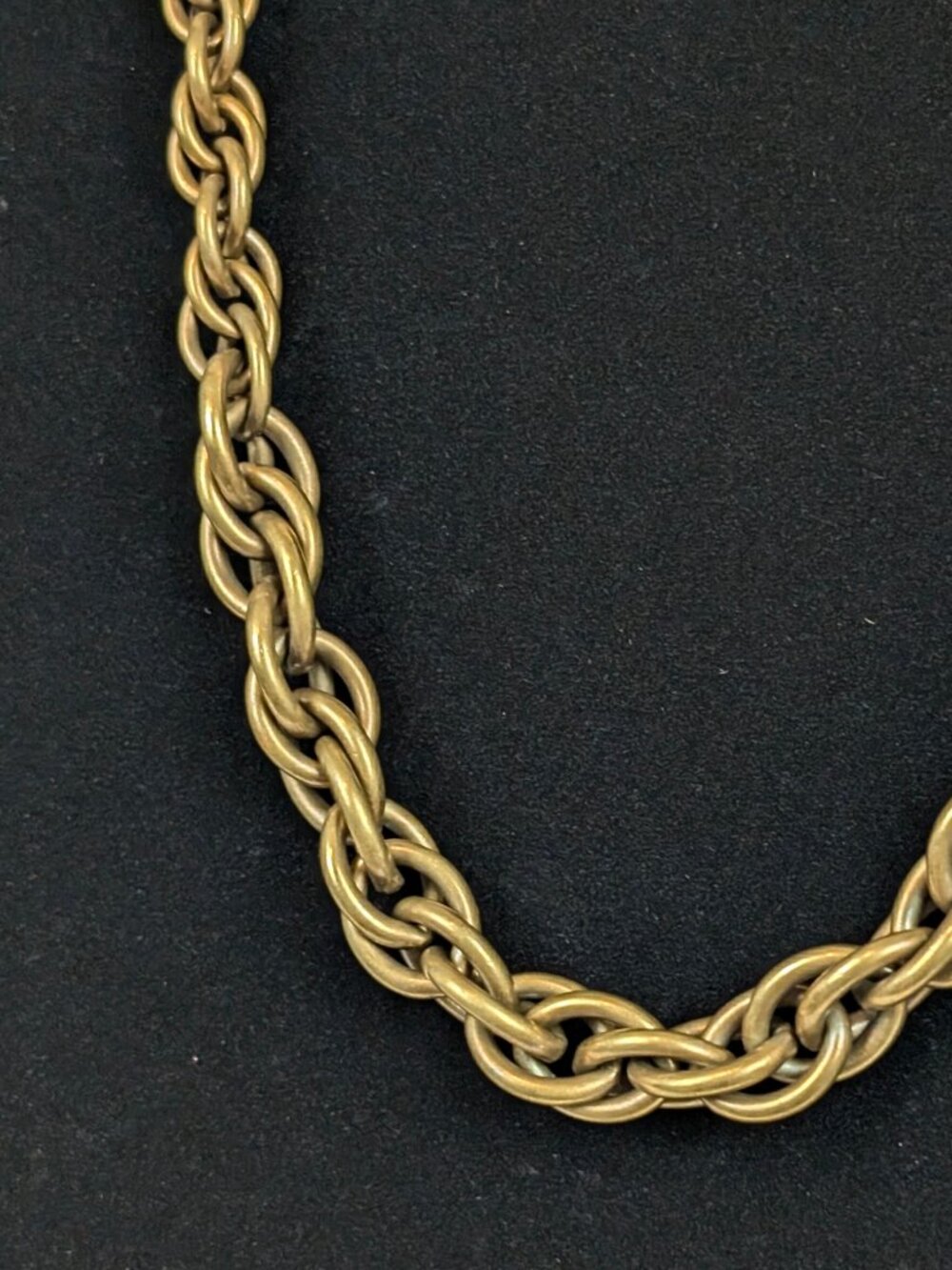Vintage Distressed Graduated Rope Chain Infinity Necklace - Picture 3 of 5